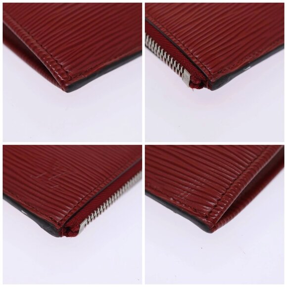 LOUIS VUITTON Epi Pochette Jules PM Clutch Bag Red Car Mine - Picture 16 of 16